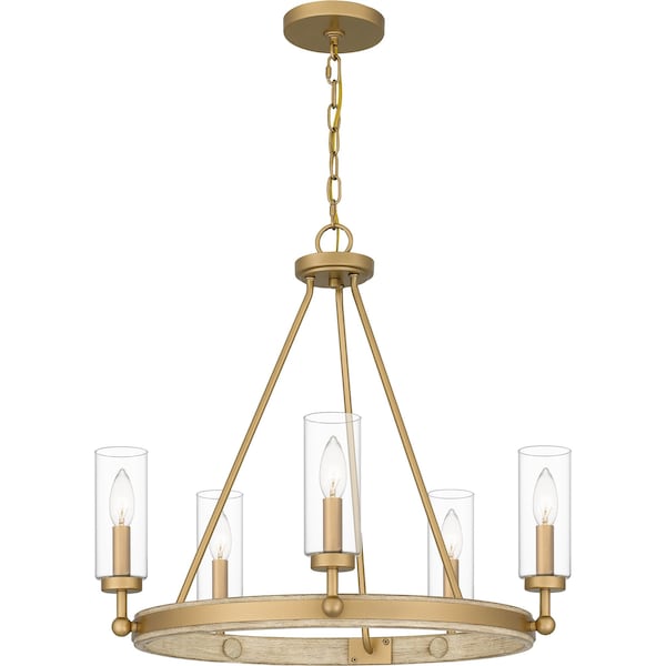 Quoizel Kelleher Chandelier 5 Lights Nouveau Painted Weat KEL5025NWS - main